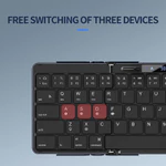 Bàn phím có thể gập lại Bluetooth có đèn nền Jomaa RGB với màn hình mức pin Bàn phím gấp không dây có thể sạc lại với Touchpad / Numberic cho Windows / Android / Mac / ISO — ảnh 2