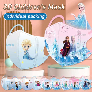 Bộ 50 Mặt nạ trẻ em 3D 2024 Mới Elsa Ayesha Isra Công chúa Aisha In hoạt hình Cô gái dễ thương Mặt nạ công chúa Bao bì độc lập Mặt nạ trẻ em 3D