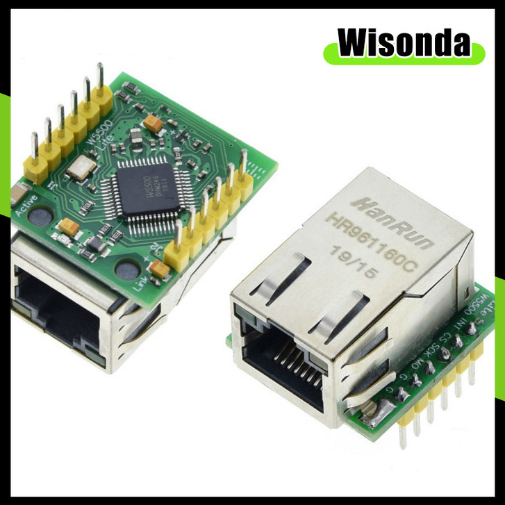 Modulo Convertitore USR-ES1 W5500 Da SPI A Ethernet – Interfaccia TTL 3,3V, 80 MHz, Stack TCP/IP Hardware, Supporta 8 Socket