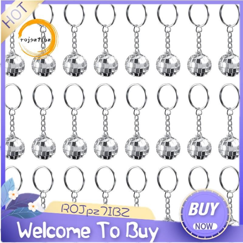 24 Gói Mini Gương Disco Bóng Móc Khóa Cuối Cùng Disco Bachelorette Retro 60s 70 Disco Móc Khóa Cho Đảng Ủng Hộ Bộ