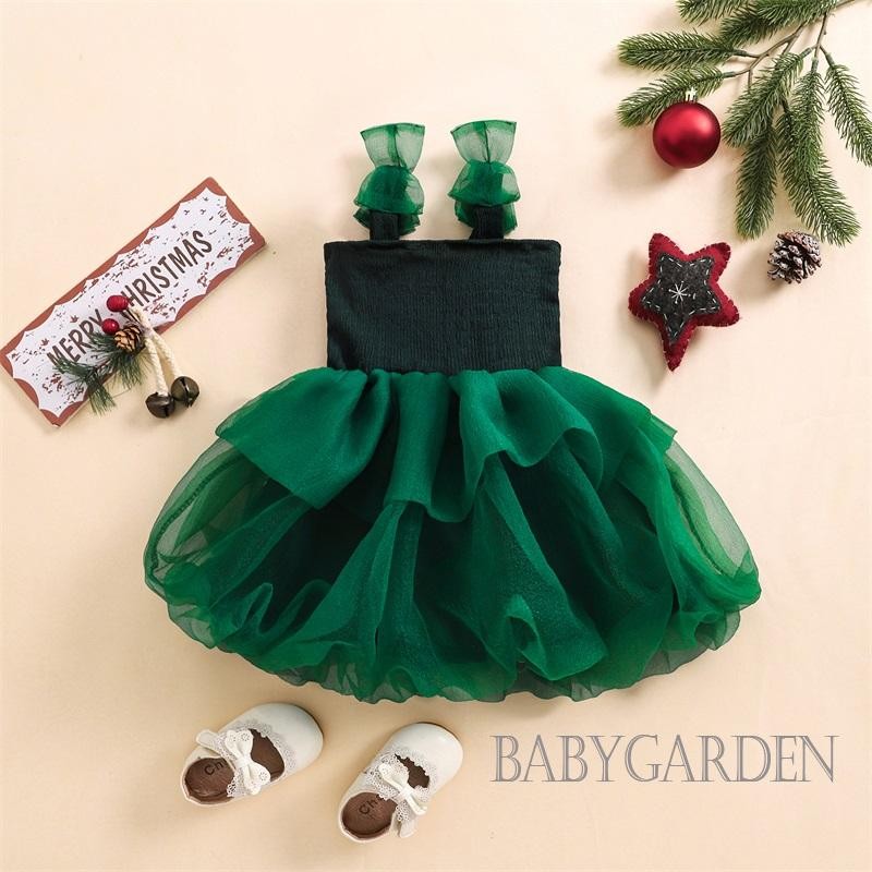 / / -6Months-6years Bé Gái Không Tay Nơ Lớp Chữ A Váy Trượt Công Chúa Cho Mùa Hè Giáng Sinh