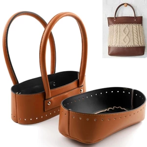 SA Handmade Túi Làm Bộ Túi Da PU Tay Cầm Túi Phù Hợp Với Đáy Nữ Làm Túi Phụ Kiện Đan