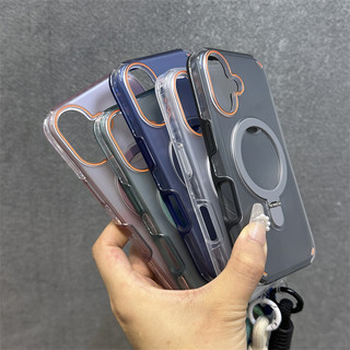 Đế Kim Loại Từ Arcylic Cứng Ốp Lưng 16 15 14 Promax Plus Matte Mang Lại Giá Đỡ Dây Treo Chống Sốc Điện Thoại Di Động Ốp Lưng Phụ Kiện