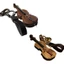 Móc khóa nhạc cụ SMILE, Móc khóa Violin & Cello sáng tạo bền bỉ, Mặt dây chuyền túi thủ công bằng da PU dành cho bạn bè cổ điển nhỏ