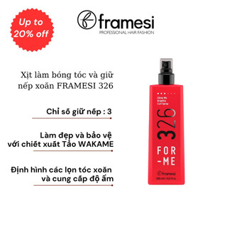 Xịt làm bóng tóc và giữ nếp xoăn FRAMESI 326 SHINE ME BRIGHTLY CURL SPRAY dung tích 200ML