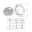Tấm sàn ESSENCEH, Truy cập kiểm tra sàn vít tròn, Thiết thực chống trượt 4 6 8 inch ABS Hatch Cover Thuyền du thuyền Phụ kiện hàng hải