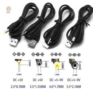 Cổng USB TWE đến 2.5 3.5 4.0 5.5mm 5V Jack Cáp Nguồn Kết Nối Dây Đen VN