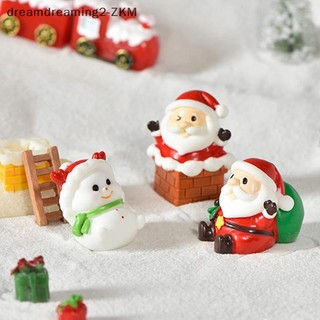 [Dreamdreaming] Đồ trang trí Giáng sinh bằng nhựa dễ thương Phim hoạt hình Ông già Noel Người tuyết Máy tính để bàn Đồ trang trí nhỏ Bức tượng thu nhỏ Trang trí máy tính để bàn văn phòng [zkm]