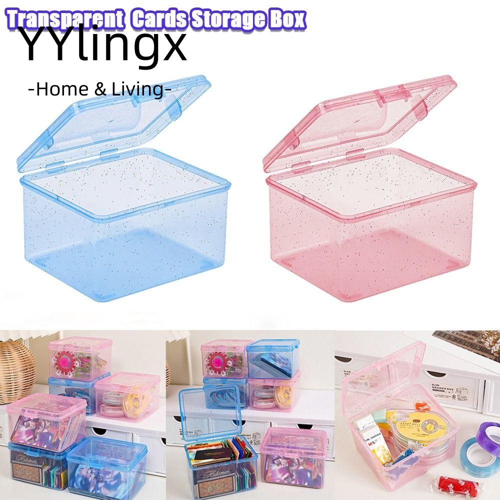 Hộp sưu tập, Hộp lưu trữ chống bụi hình chữ nhật, đựng đồ trang sức đa năng bằng nhựa trong suốt Hộp đựng thẻ nhỏ đựng thẻ để lưu trữ trang sức