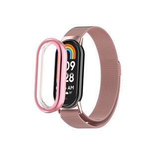 Dành Cho Xiaomi Mi Band 10 / 9 / 8 Dây Đeo + Ốp Lưng Milanese Thép Không Gỉ Khóa Từ Dây Đeo Cho Miband 9 Vòng Tay Cổ Tay