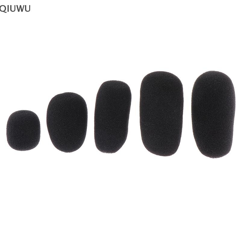 Qiuwu 5 Chiếc Tai Nghe Xốp Mic Cover Micro Kính Chắn Gió Tai Nghe Xốp Đen Micro Bộ Chuyên Dụng Thay Thế Tai Nghe.