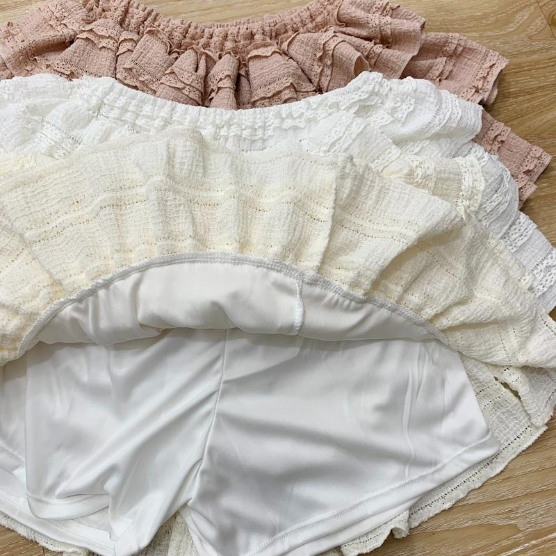 Chân Váy Xòe 3 Tầng Coquette Dễ Thương Có Quần Bảo Hộ Freesize