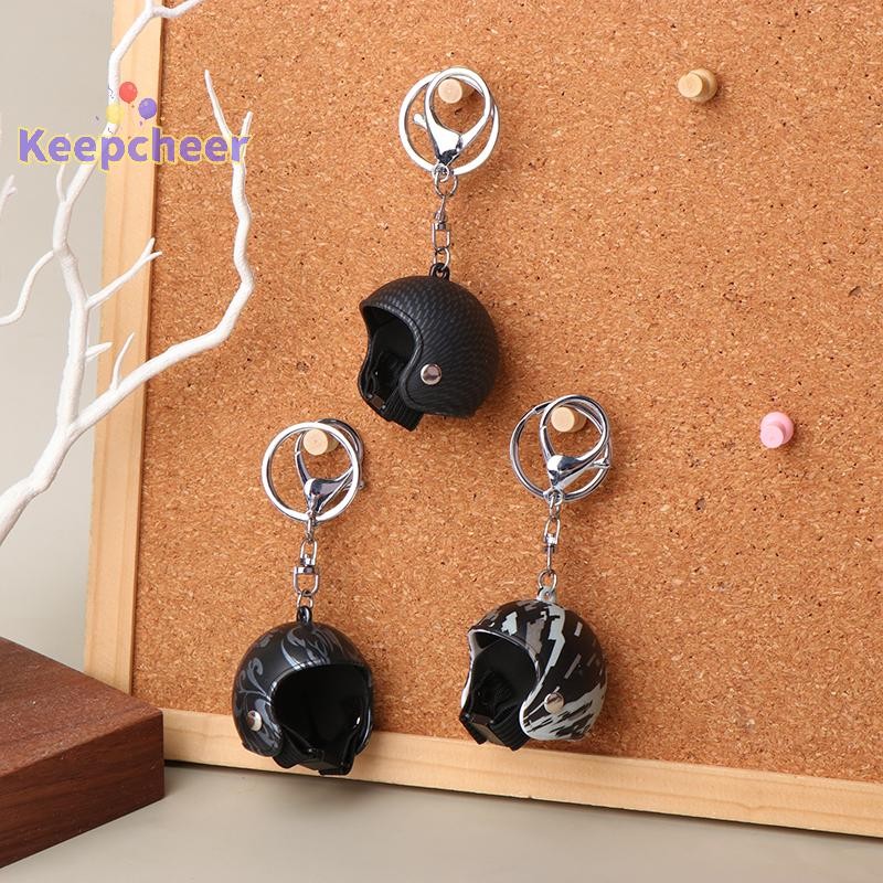 [Keepcheer] Mũ bảo hiểm sáng tạo Móc khóa Mũ bảo hiểm an toàn thời trang Móc khóa Túi đựng chìa khóa ô tô Trang trí mặt dây chuyền cho người hâm mộ câu lạc bộ xe máy Quà tặng [Mới]