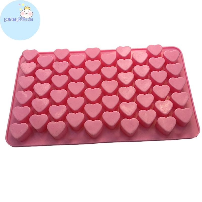 Pufangbliss Khuôn Trái Tim Khay Silicon DIY Chocolate Fondant Khuôn 3D Bánh Ngọt VN