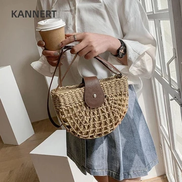 Women's Woven Straw Handbag – for the Beach