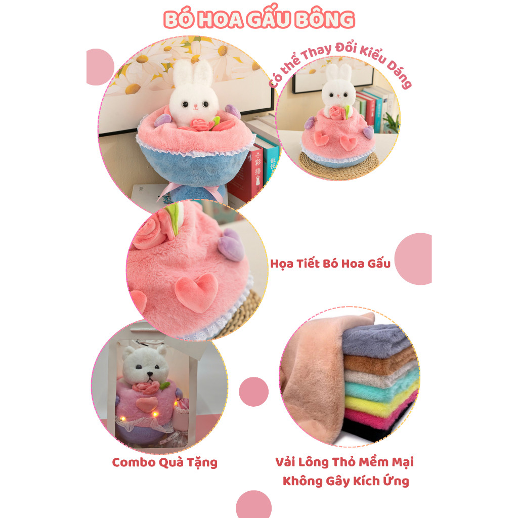 Bó Hoa Gấu Bông Món Quà Tặng Ý Nghĩa Cho Ngưới Thân Yêu Các Dịp Lễ Sinh Nhật Valentine