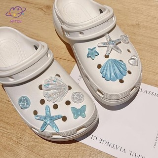 HFTOY 1 Bộ DIY Clogs Sandal Trang Trí Giày Sân Vườn Sao Biển Dễ Thương Nhựa Giày Quyến Rũ Phụ Kiện Khóa Chân Bé Gái Phụ Nữ Quà Tặng ~