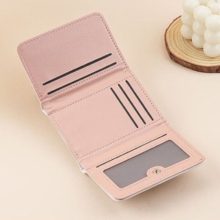 [CRUSH] Ví ngắn cho bé gái, Ví đựng tiền xu nhiều khe gấp ba lần dành cho chó con, Túi đựng thẻ ID hoạt hình di động nhẹ thời trang dành cho nữ