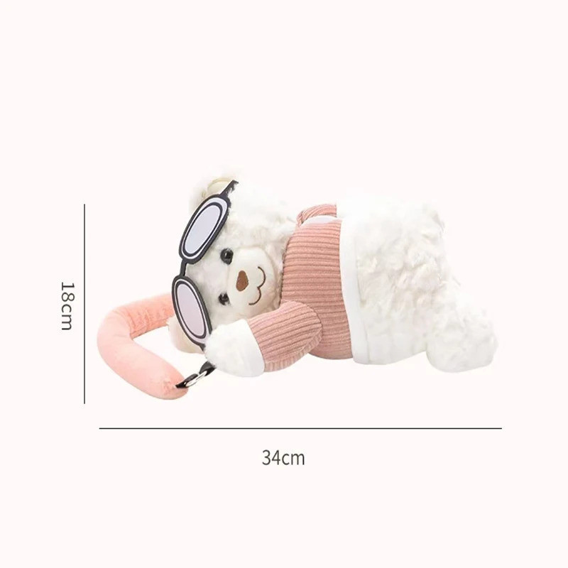 Mới Treo Hộp Khăn Giấy Ô Tô Gấu Dễ Thương Búp Bê Giấy Tổ Chức Trang Trí Tự Động
