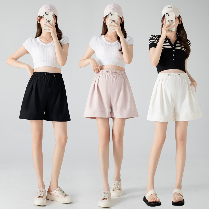 Quần Short Ice Silk Ống Rộng Cho Bà Bầu Mùa Hè
