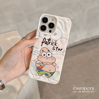 ibumpers Ốp Điện Thoại iPhone Playful Patrick Star Họa Tiết Cho IPhone 11 12 13 14 15 16 Pro Max Ốp Lưng Thiên Thạch Màu Kẹo Silicon Mềm Chống Sốc