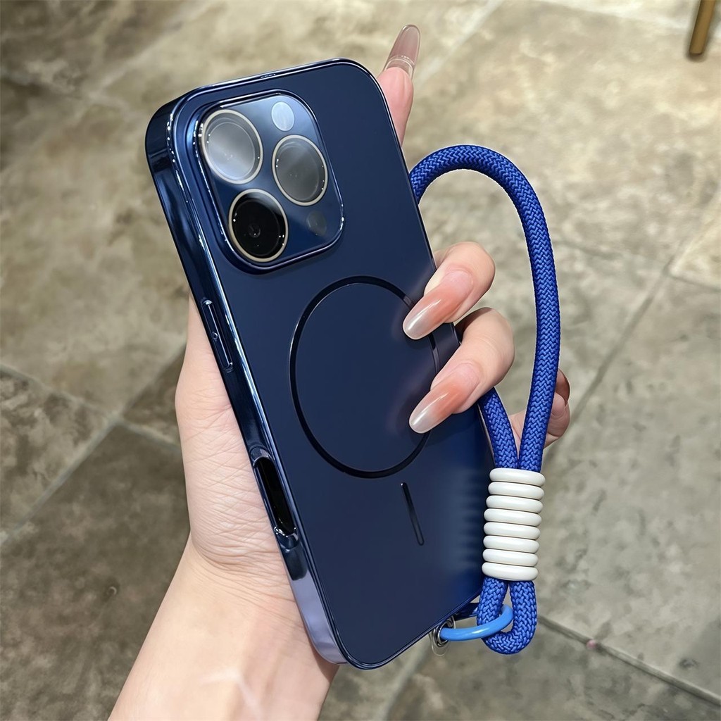 [Vỏ dây buộc] Vỏ kính từ tính AG nano Vỏ điện thoại iphone16 Pro Max 15 14 13 12 11casing cho vỏ iPhone Vỏ mềm silicon TPU chống sốc