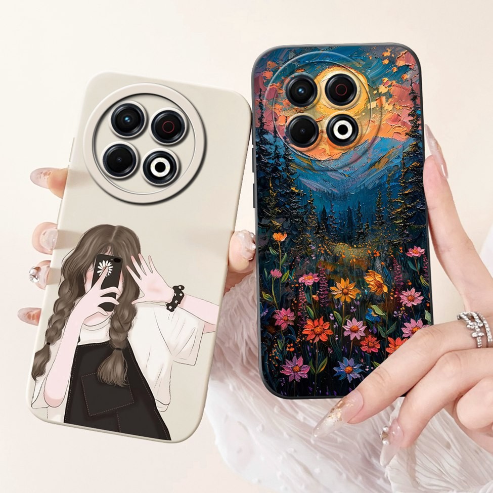 Ốp lưng Tecno KL7 Tecno Spark 30 Pro 4G Cover Hoa thời trang sang trọng Kawaii Girl Ốp điện thoại chống sốc hình mèo dễ thương