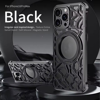 [JLK] Ốp Điện Thoại Không Khung Hợp Kim Nhôm Từ Tính Cho iPhone 17 Air 15 16 Pro Max Với 360° Vỏ kim loại chống sốc đứng