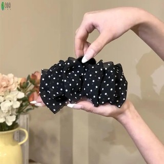 Kẹp lưới vuốt tóc điểm chấm bi phong cách đơn giản dành cho phụ nữ và bé gái sử dụng hàng ngày