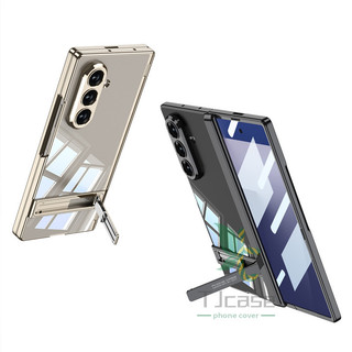 Vỏ bọc toàn bộ bản lề mạ trong suốt siêu mỏng Samsung Galaxy Z Fold 7 Z Fold 6 khung vỏ phim cường lực