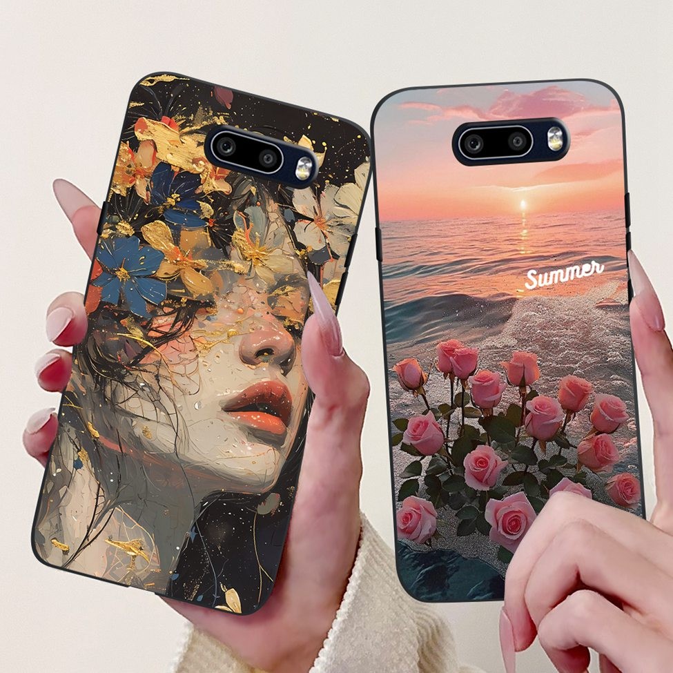 Ốp lưng LG V50S ThinQ 5G LM-V510N Silicon Thẩm Mỹ Mèo Dễ Thương Thời Trang Hoa Sơn Ốp lưng LG V50S ThinQ