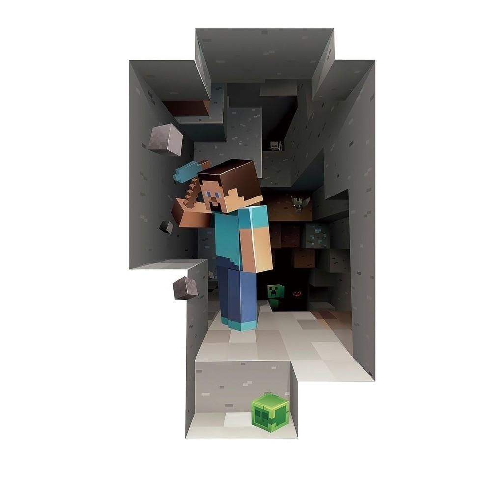 Chống Thấm Nước Trầy Xước Chặn Ba Chiều Cảm Giác Xe Thân Xe Ô Tô Minecraft Dán Xe Ô Tô 3D Miếng Dán Trang Trí Dán Dán