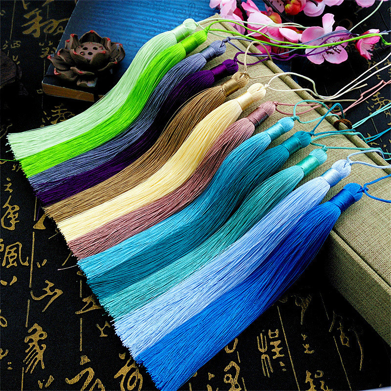 (5 cái)Tua rua trơn 15cm nhiều màu, Nguyên liệu làm trang sức cổ trang, Nguyên liệu diy phụ kiện cưới Khánh Huyền