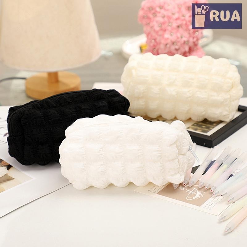 RUA Thời trang dễ thương Dây kéo sang trọng Túi đựng bút chì Trường học Đồ dùng văn phòng phẩm Túi đựng ví Lưu trữ Túi trang điểm dễ thương Hộp bút chì Mới