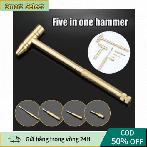 【COD】Búa Đồng Đa Năng Mini 6 Trong 1 Kèm Tua Vít Đầu Thay Thế Dụng Cụ Sửa Chữa Cầm Tay Nhỏ Gọn