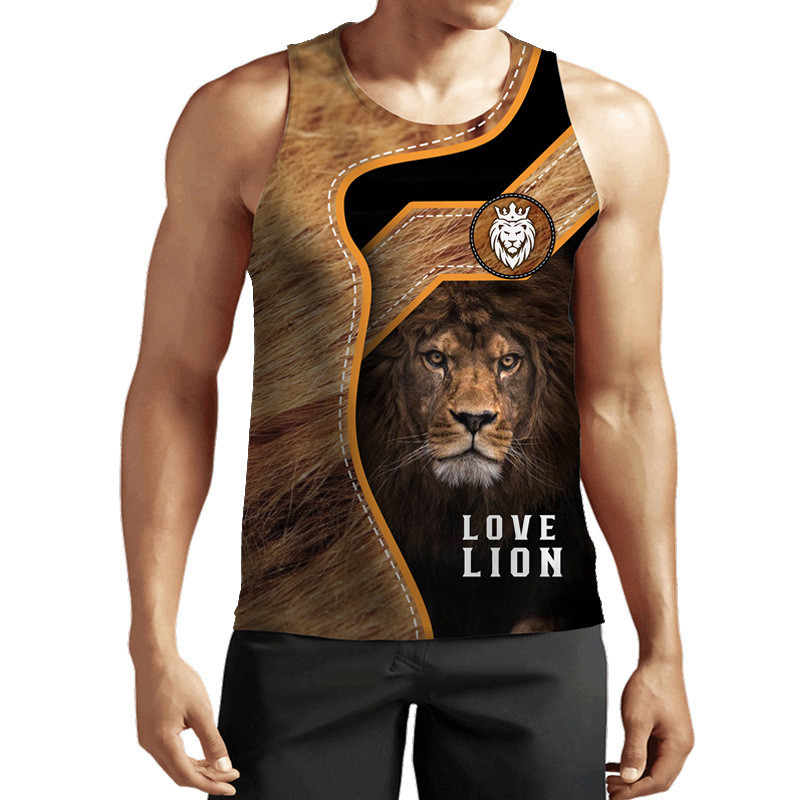 Mùa Hè 2025 Áo Vest Top Cổ Tròn Không Tay, In Kỹ Thuật Số 3D