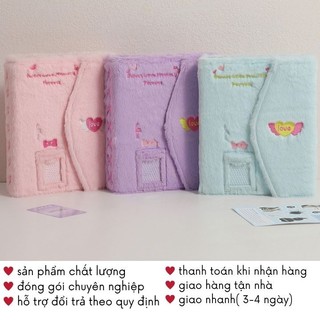 Sổ Đựng Card Binder Lông A5 Trái Tim Y2K Album Ảnh Idol Xinh Timo VPBL40