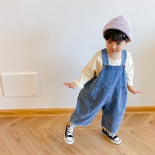 Mùa Xuân Thu Phong Cách Mới Trẻ Em Rời Rộng Quần Lót Mở Quần Jean Bé Trai Bé Gái