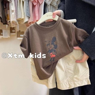 Trẻ Em Hoạt Hình Mùa Hè In Hình Cotton Tay Ngắn Rời Áo Thun Thoải Mái Bé Trai Cổ Tròn Nửa Tay Cho Bé