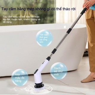 Máy cọ nhà vệ sinh 9 trong 1 cao cấp - 6 đầu cọ điện sạch mọi ngóc ngách sử dụng 180p chất liệu bền đẹp và hiệu quả