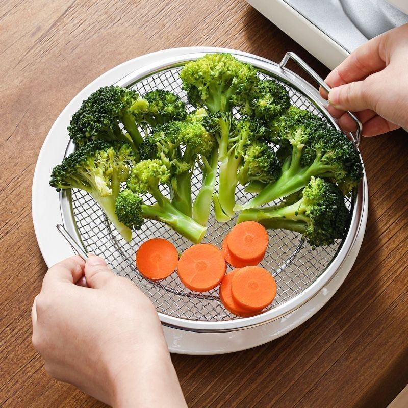 [H & L] Khay thoát dầu bằng thép không gỉ - Thiết kế lưới chống gỉ có tay cầm, Phụ kiện chiên cấp thực phẩm cho đồ ăn nhẹ / Món tráng miệng / Lọc dầu