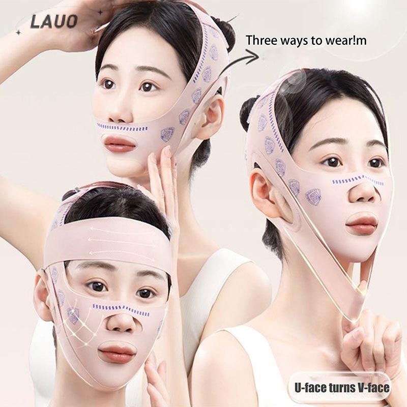 Springevenstar Băng giảm béo mặt hai tầng Đai nâng cơ mặt V-Line Dây đeo cằm đôi Dụng cụ mặt nạ
