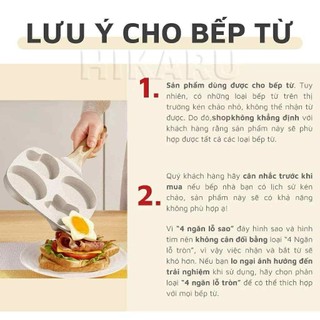chảo nhà bếp làm bánh rán trứng hình trái tim 4 ngăn,chảo chống dính