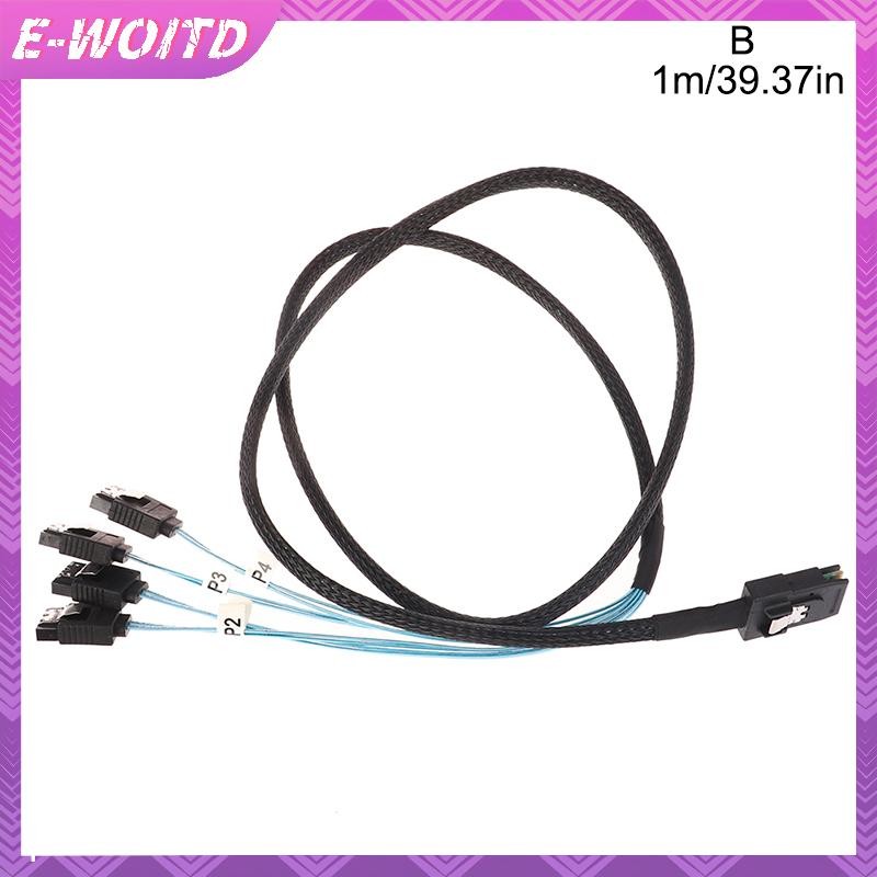 Cáp SATA E-WOITD SAS Mini-SAS SFF-8087 Đến 4 Cáp SATA Mini SAS 4i SFF8087 36P HNVN