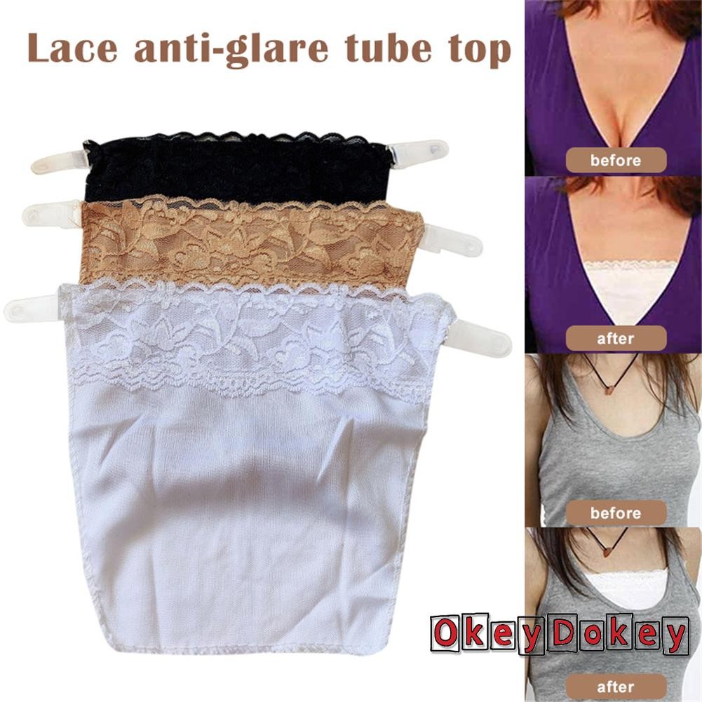 OKDK - Bộ 3 Miếng Kẹp Ren Chống Trầy Xước Cho Áo Ngực Mock, Màu Trơn Phân Chia Bao