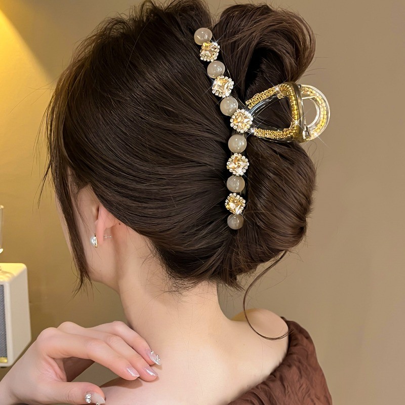Kẹp Tóc Màu Champagne Kích Thước Lớn, Xu Hướng Mới Cho Tóc