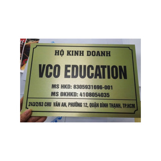 Biển Hộ Kinh Doanh, bảng công ty In UV bền màu Alu Xước Bạc, Vàng,xanh truyền thống Thiết Kế Y/c