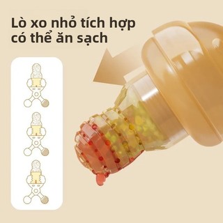Youkebei túi nhai ăn dặm cho bé Túi Núm Nhai Ăn Dặm Hoa Quả Silicon Chống Hóc Cho Bé Không Hạt Vi Nhựa Mềm Mại An Toàn