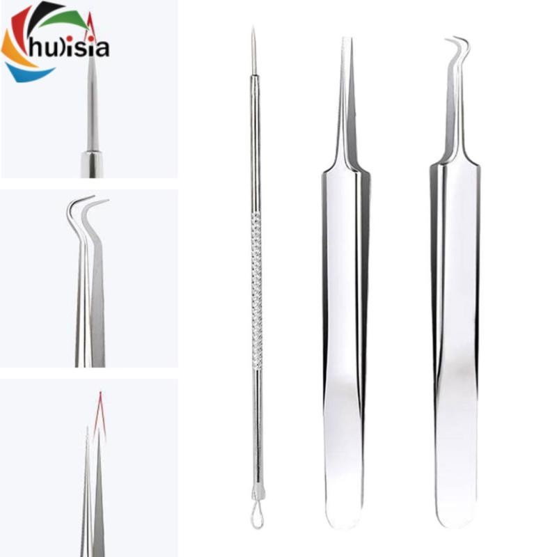 chulisia Comedone Dụng Cụ Loại Bỏ Comedone Kim Dụng Cụ Làm Đẹp Sử Dụng Tại Nhà Nhẹ Có Thể Tái Sử Dụng Nhíp Mặt Cho Nữ Nam Bé Gái trán