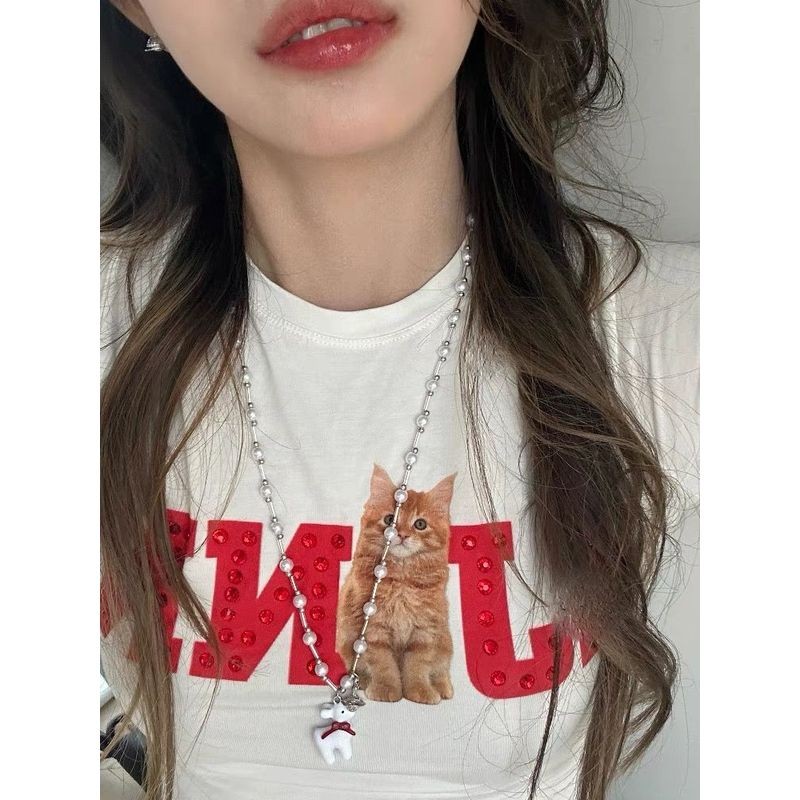 Vòng cổ ngọc trai hươu dễ thương ngọt ngào